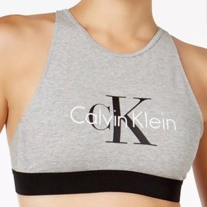 Calvin Klein retro silver foil bralette